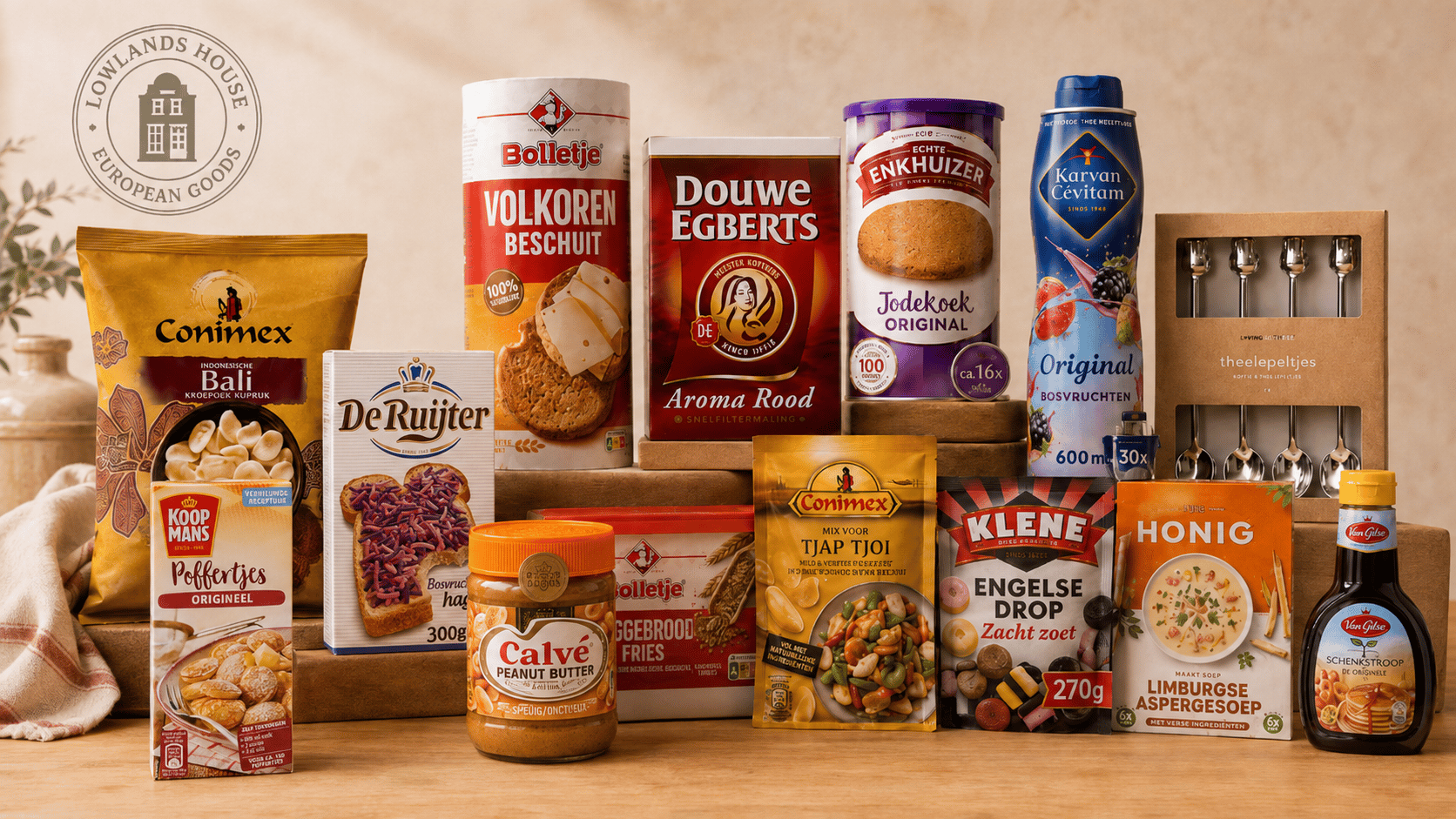 Shop curated European groceries — stroopwafels, coffee, tea, sauces, and pantry favorites